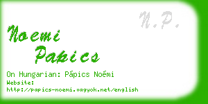 noemi papics business card